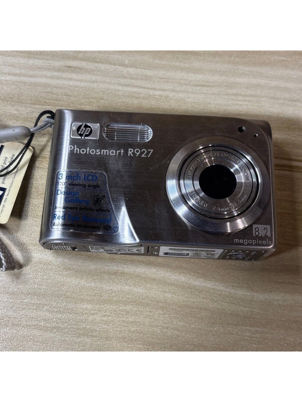 Hp Photosmart R927 8.2MP Digital Camera 3X Optical Zoom Untested~Sold As Is!!